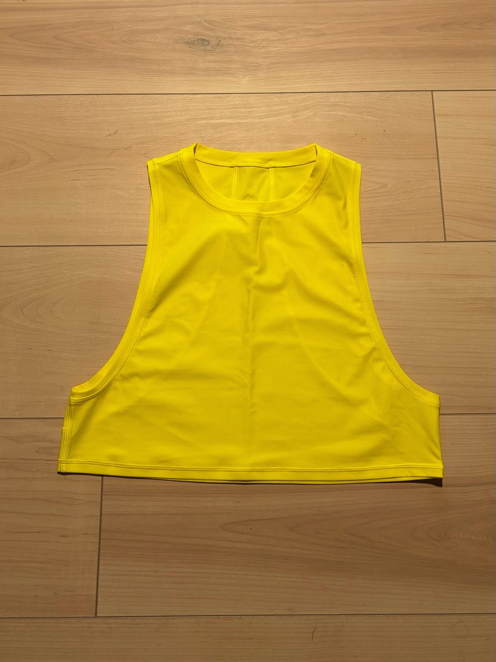 Lululemon Bright Yellow High-Neck Crop Tank Top